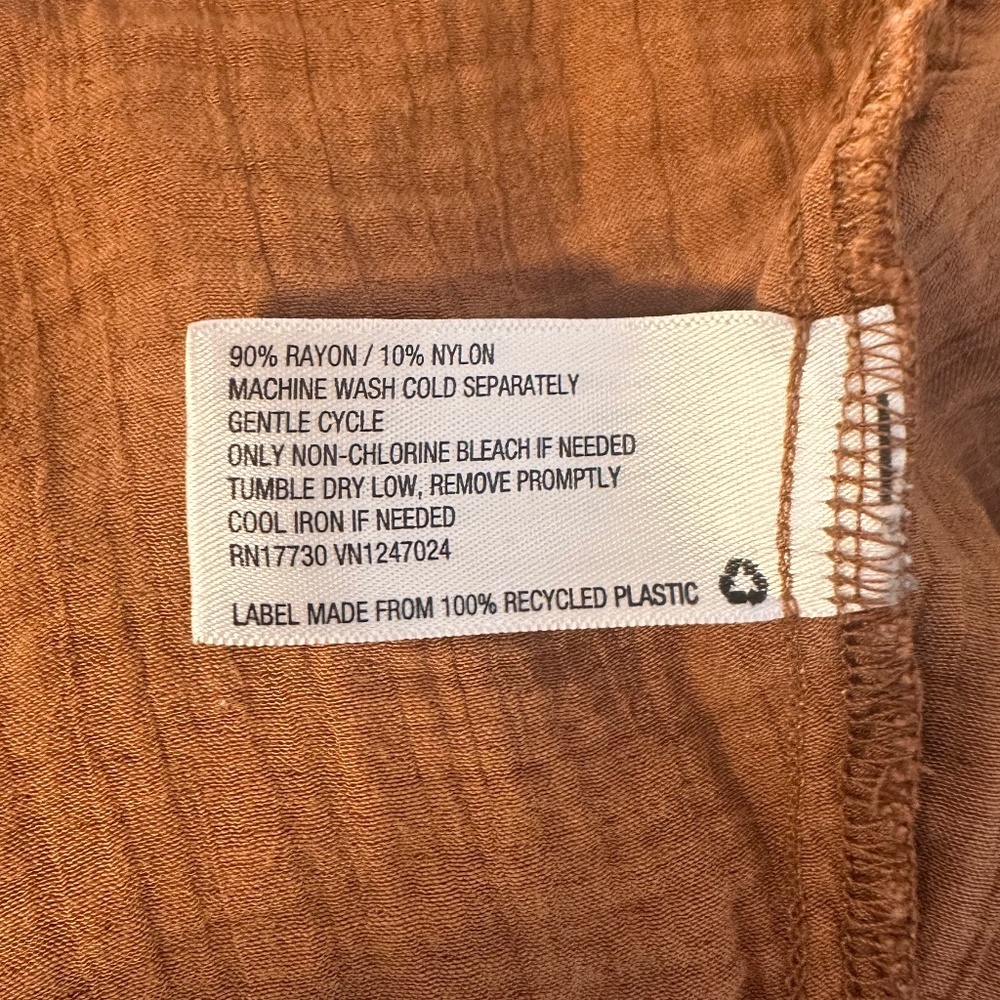 A New Day, Rust Orange Textured Sleeveless Crop Top, Size S - Picture 7 of 8